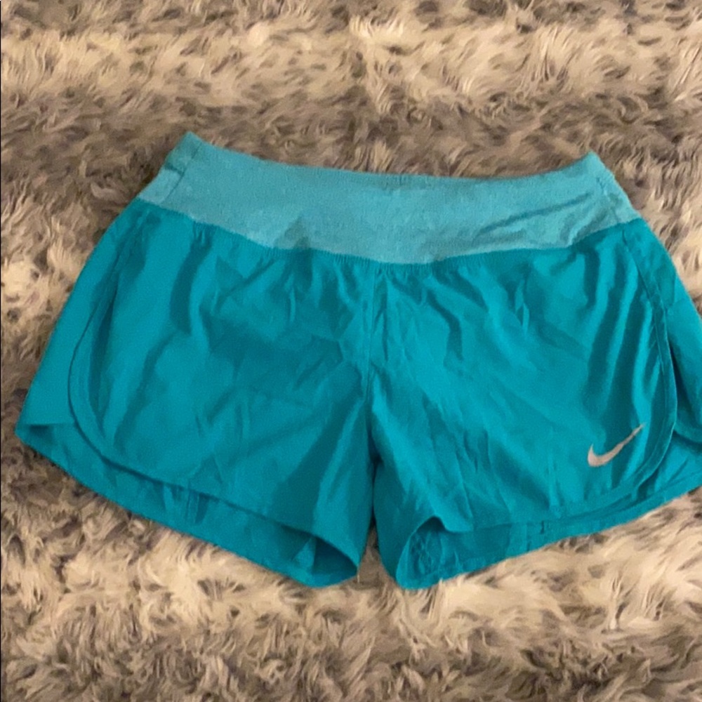 Nike Dri Fit running shorts, aqua, small